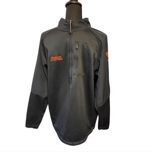 Nike Black Performance Half-Zip Jacket with Orange Logos